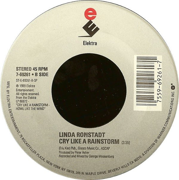 Linda Ronstadt Featuring Aaron Neville : Don't Know Much / Cry Like A Rainstorm (7", Single, Spe)