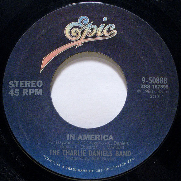 The Charlie Daniels Band : In America (7", Single, Ter)