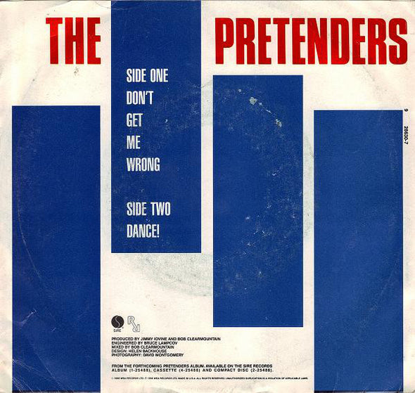 The Pretenders : Don't Get Me Wrong (7", Single)