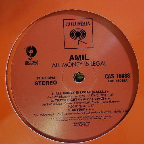 Amil : All Money Is Legal (2xLP, Ltd, Promo, Cle)