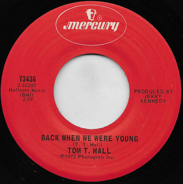 Tom T. Hall : I Love / Back When We Were Young (7", Single, San)