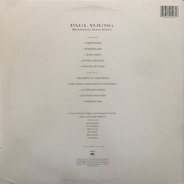 Paul Young : Between Two Fires (LP, Album, Pit)