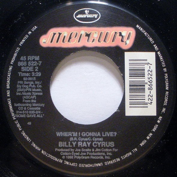 Billy Ray Cyrus : Achy Breaky Heart (7")