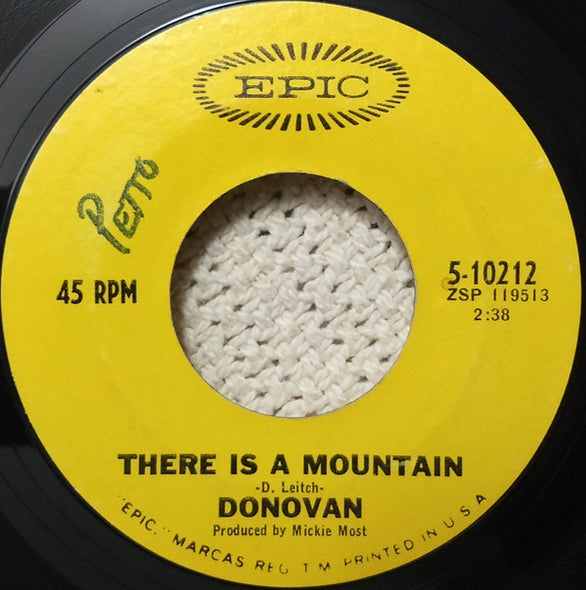 Donovan : There Is A Mountain / Sand And Foam (7", Styrene, Ter)