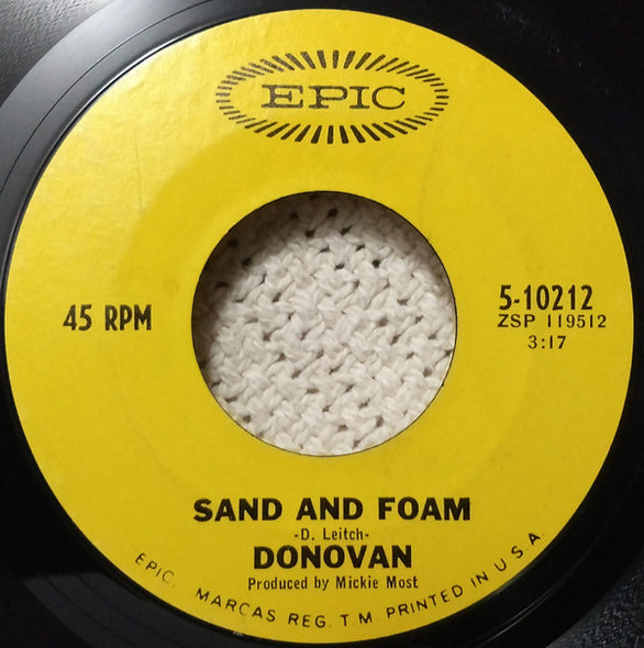 Donovan : There Is A Mountain / Sand And Foam (7", Styrene, Ter)