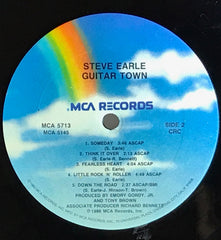 Steve Earle : Guitar Town (LP, Album, Club)