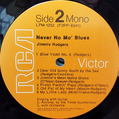 Jimmie Rodgers : Never No Mo' Blues (LP, Album, Mono, RE, Roc)
