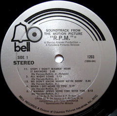 Barry DeVorzon* & Perry Botkin, Jr.* : R.P.M. (The Original Motion Picture Soundtrack) (LP)