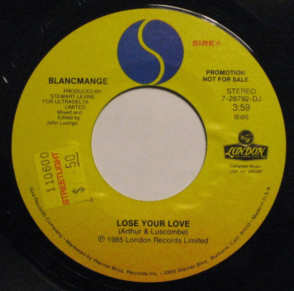 Blancmange : Lose Your Love (7", Promo)