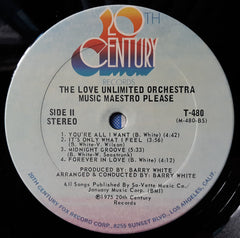 Love Unlimited Orchestra : Music Maestro Please (LP, Album, San)
