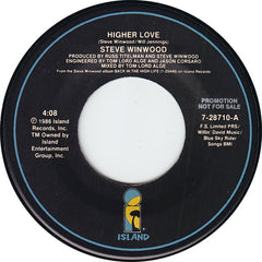 Steve Winwood : Higher Love (7", Single, Promo, Spe)