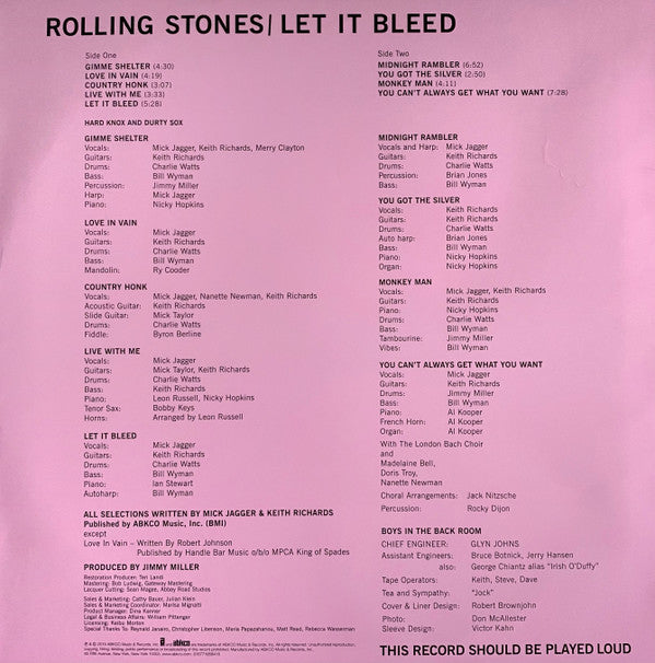 Rolling Stones* : Let It Bleed (LP, Album, RE, RM, 50t)