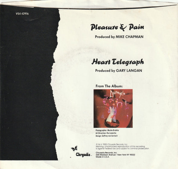 Divinyls : Pleasure & Pain (7", Single)