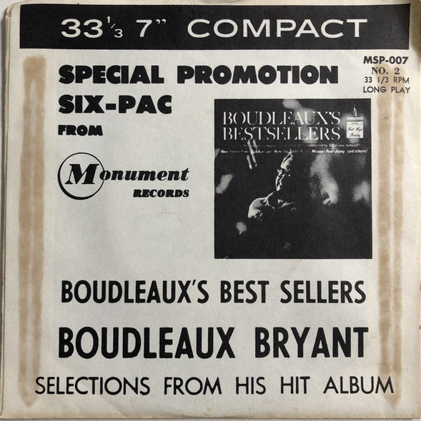 Boudleaux Bryant : Boudleaux's Bestsellers: Selections From His Hit Album  (7", EP, Promo, Ind)