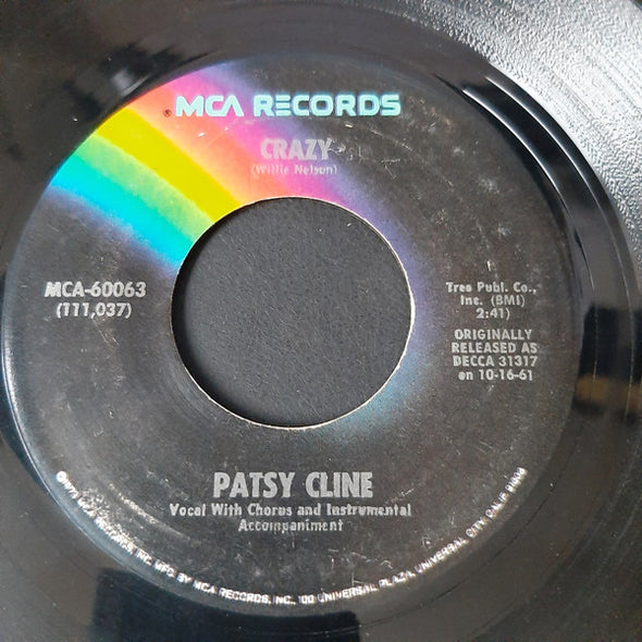 Patsy Cline : Crazy / Your Cheatin' Heart (7", Single)