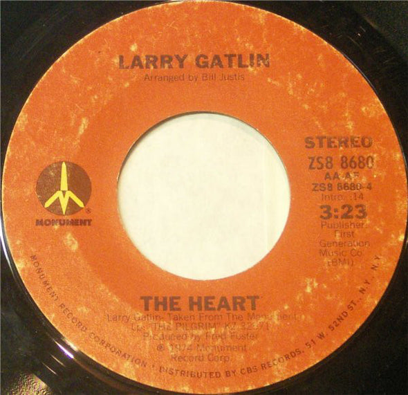 Larry Gatlin : Broken Lady / The Heart (7", Single, Styrene, Ter)