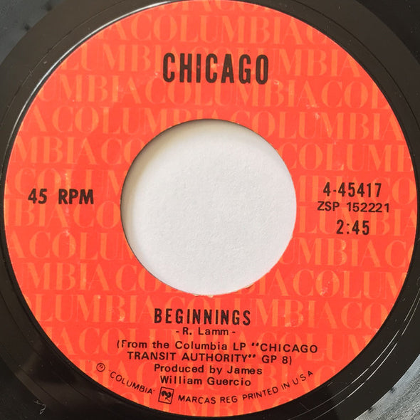 Chicago (2) : Beginnings / Colour My World (7", Single, Ter)