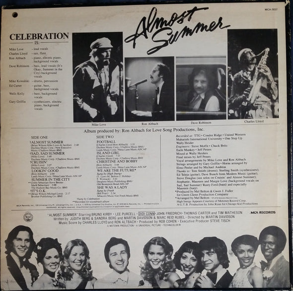 Celebration : Music From The Original Motion Picture Score "Almost Summer" (LP, Album)