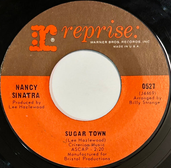 Nancy Sinatra / Nancy Sinatra With Lee Hazlewood* : Sugar Town / Summer Wine (7", Single, Styrene, San)