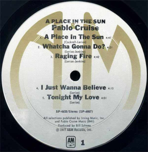 Pablo Cruise : A Place In The Sun (LP, Album)