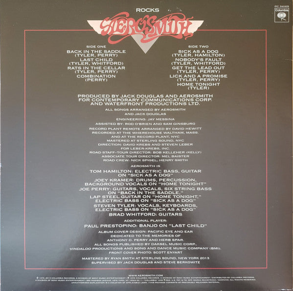 Aerosmith : Rocks (LP, Album, RE, RM, 180)
