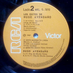Hugo Avendaño : Los Éxitos De Hugo Avendaño (LP, Comp)