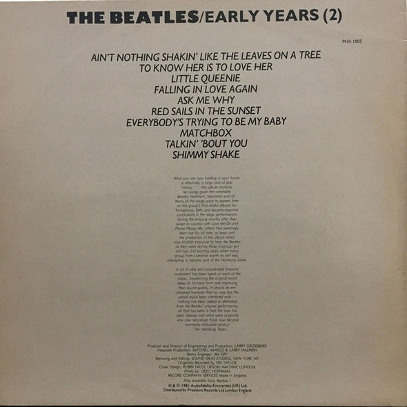 The Beatles : Early Years (2) (LP, Comp, Red)