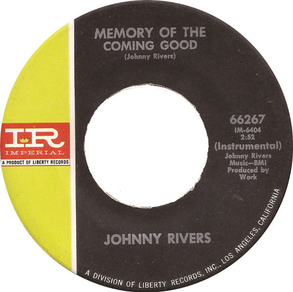 Johnny Rivers : Summer Rain / Memory Of The Coming Good (7")