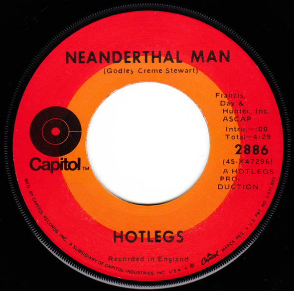 Hotlegs : Neanderthal Man (7", Single, Los)