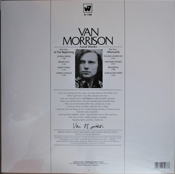 Van Morrison : Astral Weeks (LP, Album, RE, RP, 180)