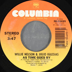 Willie Nelson & Julio Iglesias : As Time Goes By (7", Styrene)