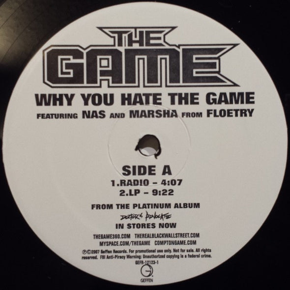 The Game (2) : Why You Hate The Game (12", Promo)
