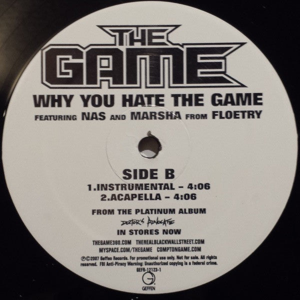 The Game (2) : Why You Hate The Game (12", Promo)