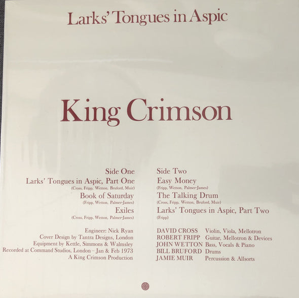 King Crimson : Larks' Tongues In Aspic (LP, Album, Ltd, RE, 200)