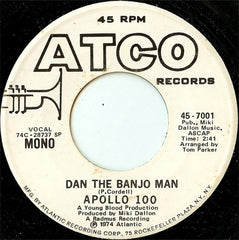 Apollo 100 : Dan The Banjo Man (7", Mono, Promo, SP )