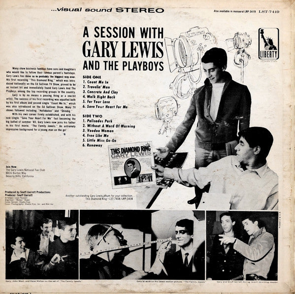 Gary Lewis And The Playboys* : A Session With Gary Lewis And The Playboys (LP, Album, Mon)