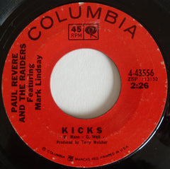 Paul Revere And The Raiders* Featuring Mark Lindsay : Kicks (7", Single, Styrene, Pit)