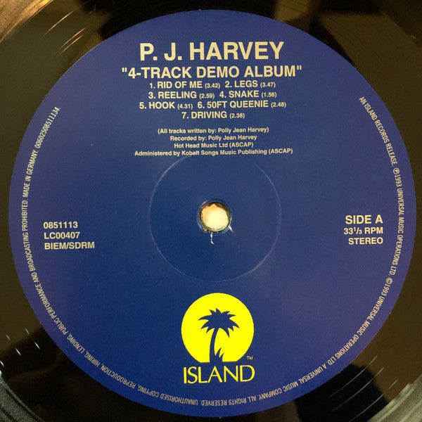 P J Harvey* : 4-Track Demos (LP, Album, RE, 180)