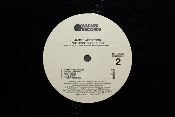 Buy Jane's Addiction : Nothing's Shocking (LP, Album, RE, 180