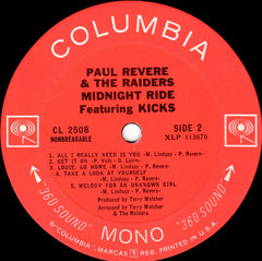 Paul Revere & The Raiders : Midnight Ride (LP, Album, Mono, San)