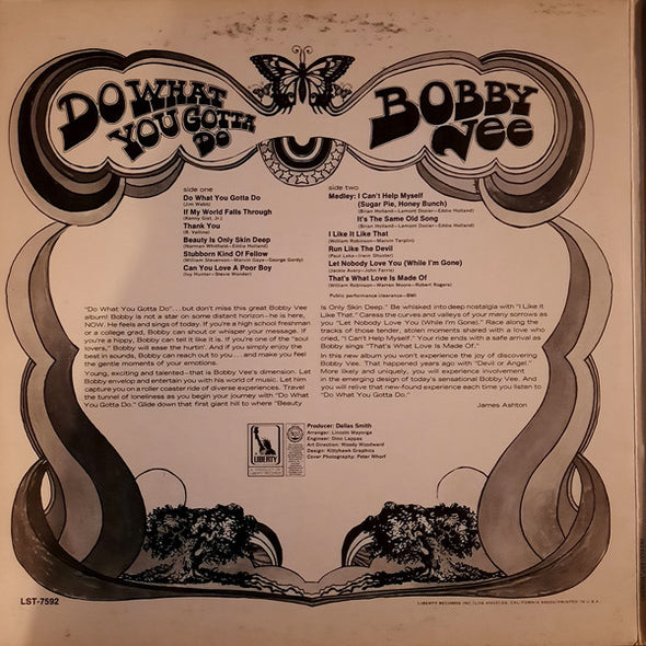 Bobby Vee : Do What You Gotta Do (LP, Album)