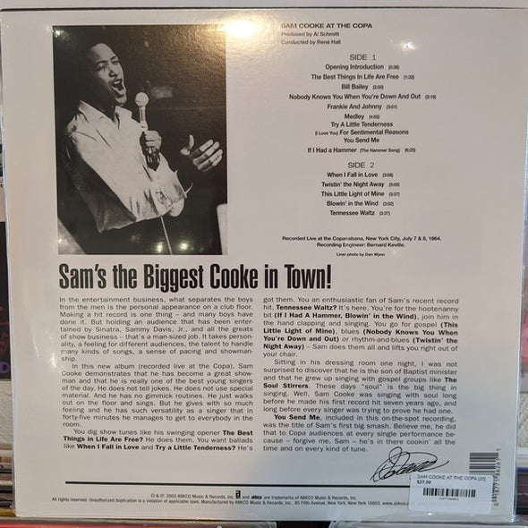 Sam Cooke : Sam Cooke At The Copa (LP, Album, RE, RM, 180)