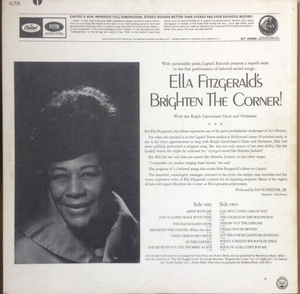Ella Fitzgerald : Brighten The Corner (LP, Album)