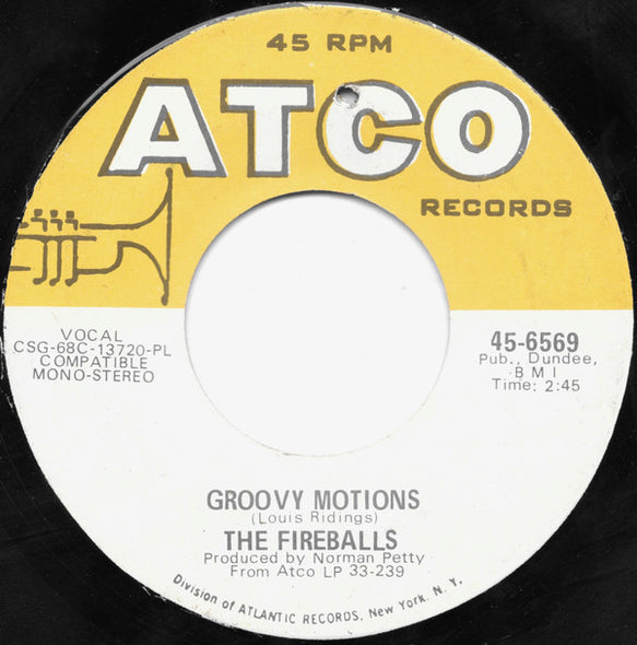 The Fireballs : Groovy Motions  (7", PL )