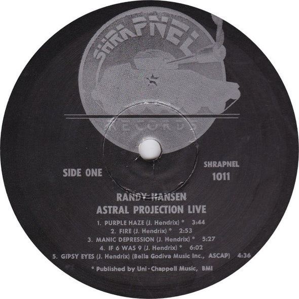 Randy Hansen : Astral Projection - Live (LP)