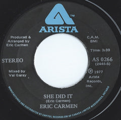 Eric Carmen : She Did It / Someday (7")
