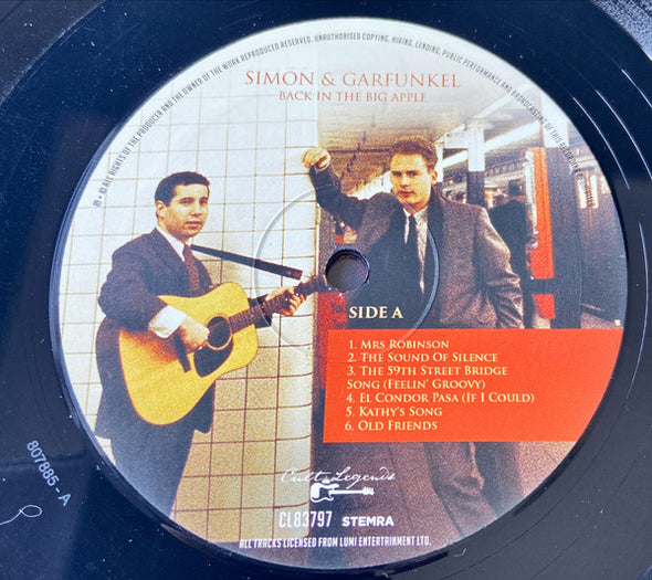 Simon & Garfunkel : Back In The Big Apple (LP, Unofficial)