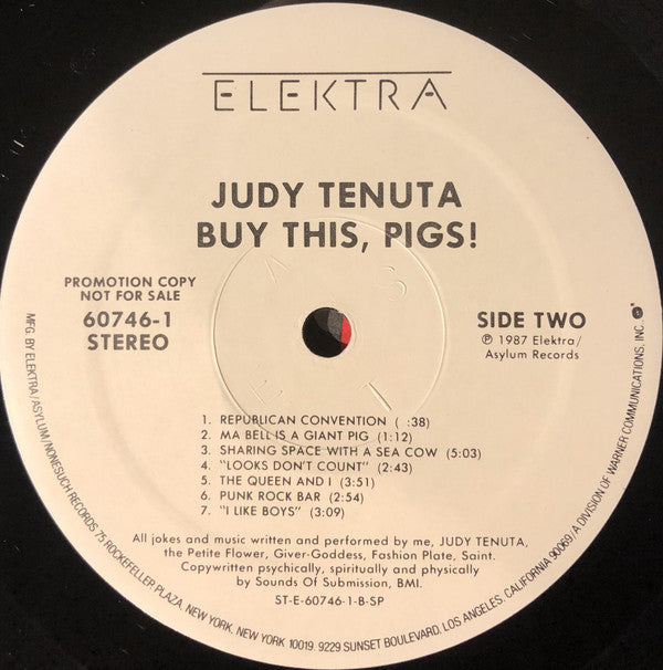 Judy Tenuta : Buy This, Pigs! (LP, Album, Promo)