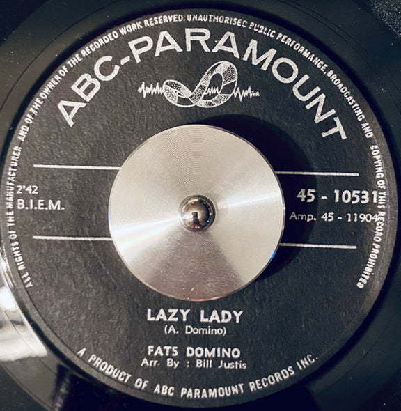 Fats Domino : Lazy Lady (7", Single)