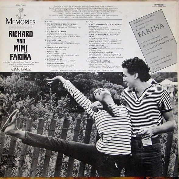 Richard And Mimi Fariña* : Memories (LP, Album, San)